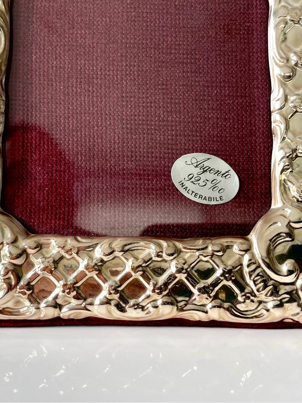 Vintage ARGENTO Italian Sterling Silver 925 Ornate Frame - 7” X 5 1/2”
